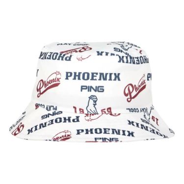 ピン PING　Mr.PING 総柄プリント ハット 621-5287003 030 ホワイト　2025年モデル ホワイト