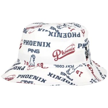 ピン PING　Mr.PING 総柄プリント ハット 621-5287003 030 ホワイト　2025年モデル 詳細1