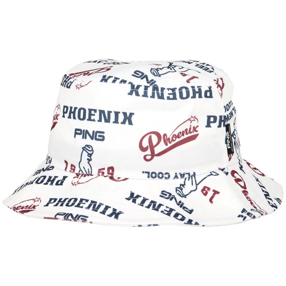 ピン PING　Mr.PING 総柄プリント ハット 621-5287003 030 ホワイト　2025年モデル 詳細1