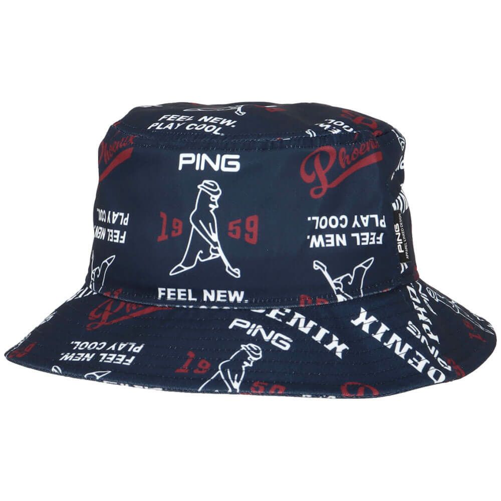 ピン PING　Mr.PING 総柄プリント ハット 621-5287003 120 ネイビー　2025年モデル 詳細1