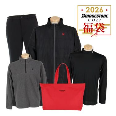 豪華5点セット ブリヂストンゴルフ 2026年新春　メンズ ゴルフウェア福袋 ブラック