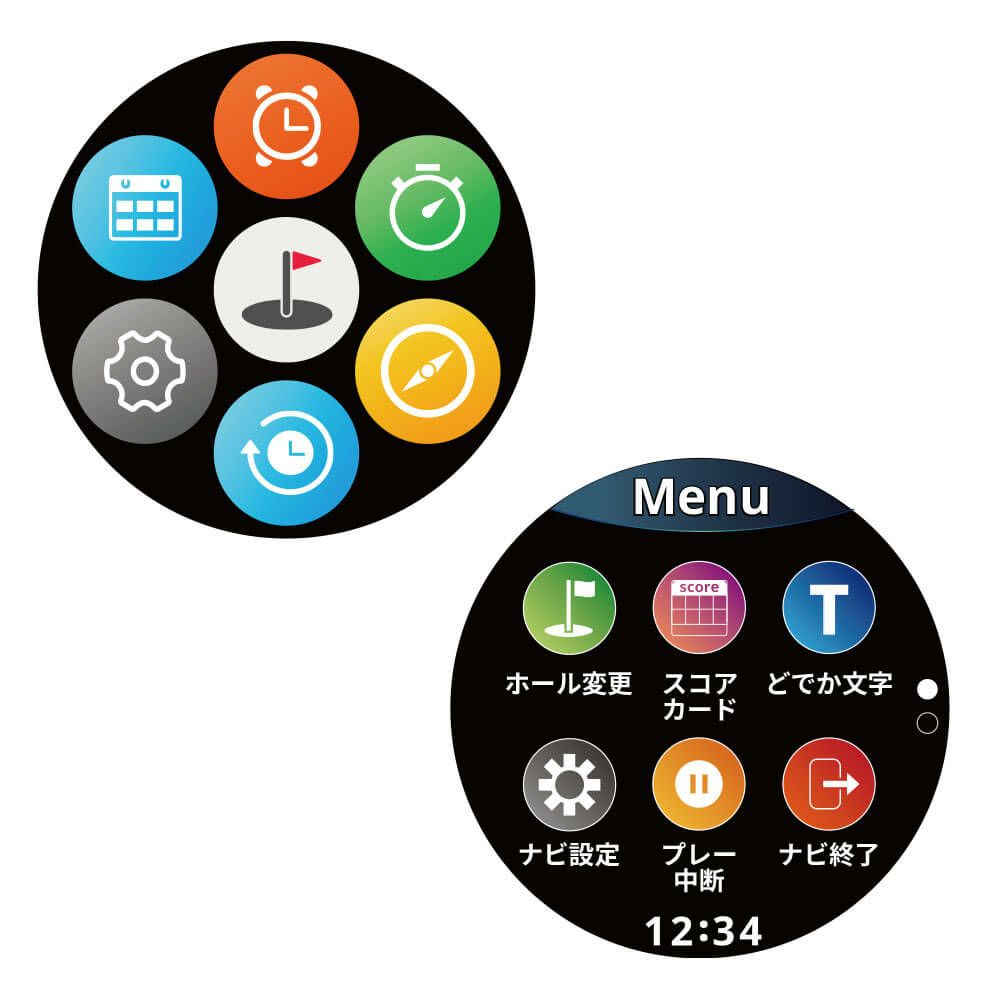 ショットナビ　Shot Navi VELLIX V14 べリックス 1.43インチ AMOLED　腕時計型 GPSゴルフナビ 距離計測器　ブラック 詳細6