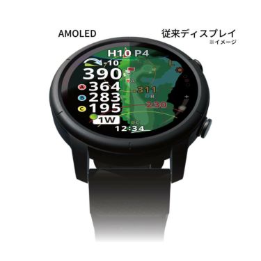 ショットナビ　Shot Navi VELLIX V12 べリックス 1.2インチ AMOLED　腕時計型 GPSゴルフナビ 距離計測器　ブラック 詳細4