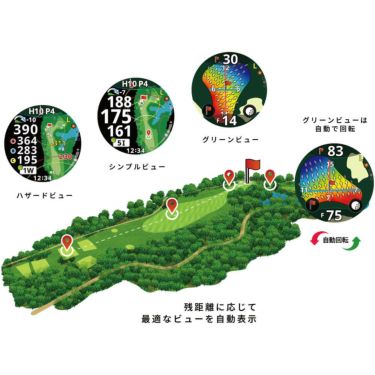 ショットナビ　Shot Navi VELLIX V12 べリックス 1.2インチ AMOLED　腕時計型 GPSゴルフナビ 距離計測器　ブラック 詳細8