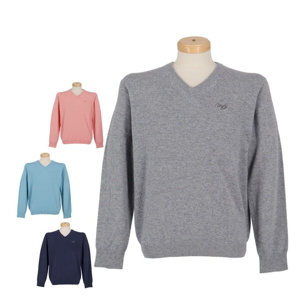 MOCO モコ　メンズ カシミヤ 長袖 Vネック セーター 21-1252030　2025年モデル