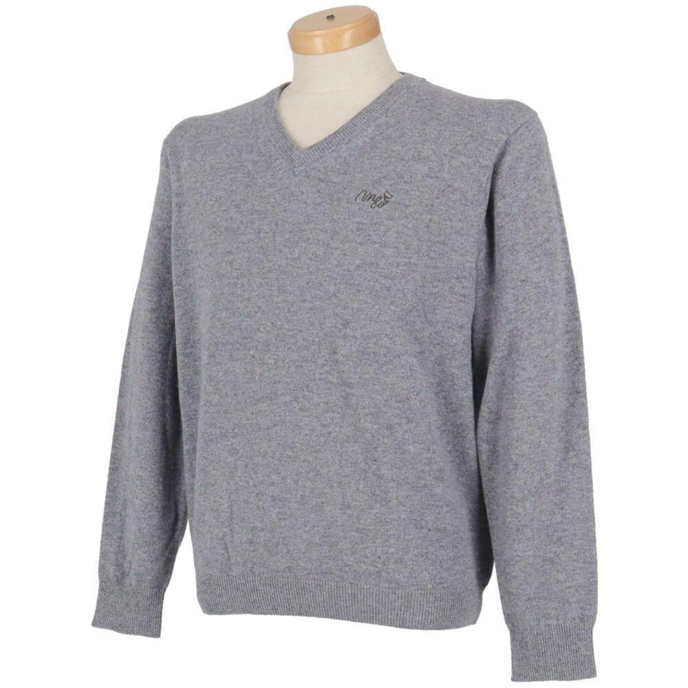 MOCO モコ　メンズ カシミヤ 長袖 Vネック セーター 21-1252030　2025年モデル 詳細4