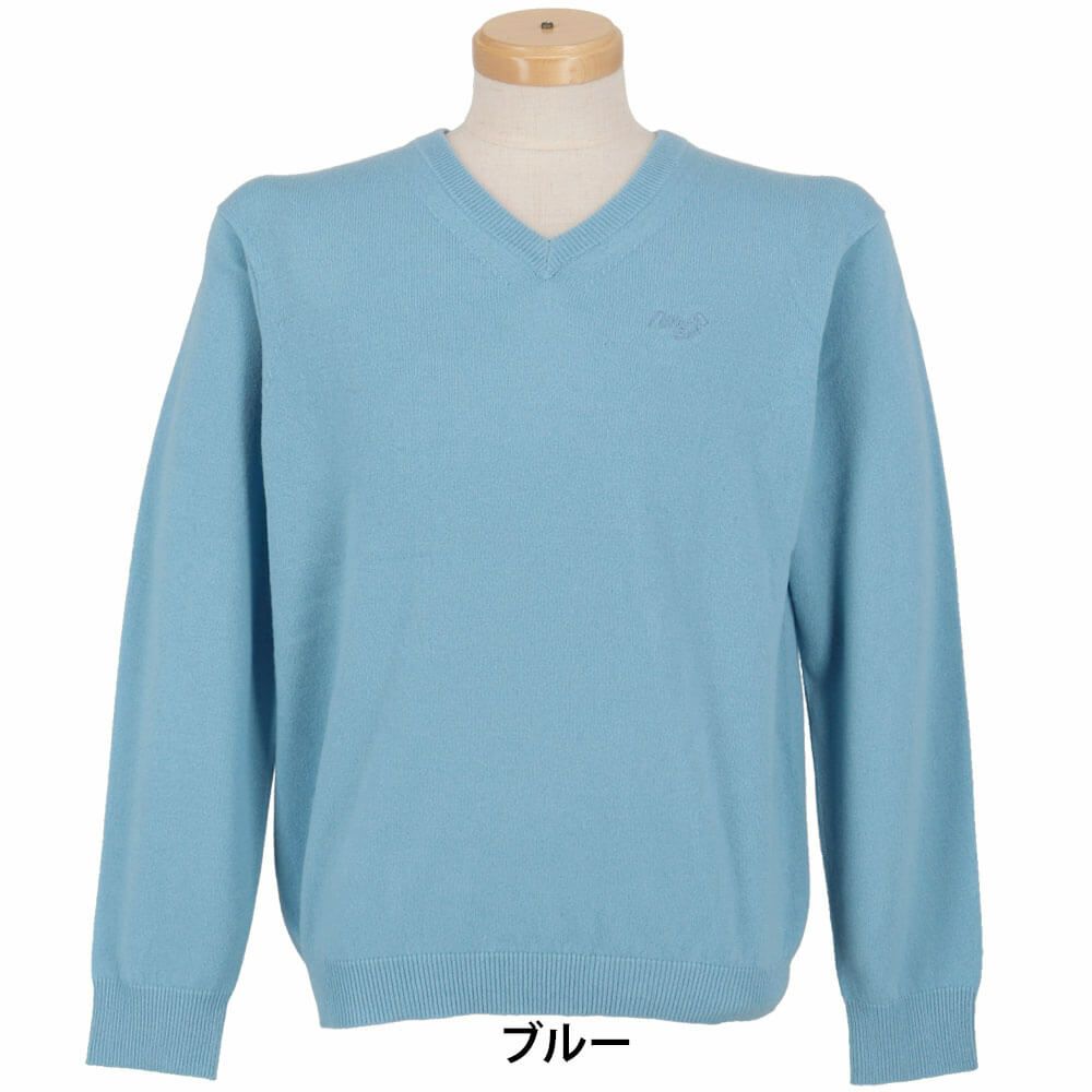 MOCO モコ　メンズ カシミヤ 長袖 Vネック セーター 21-1252030　2025年モデル 詳細8