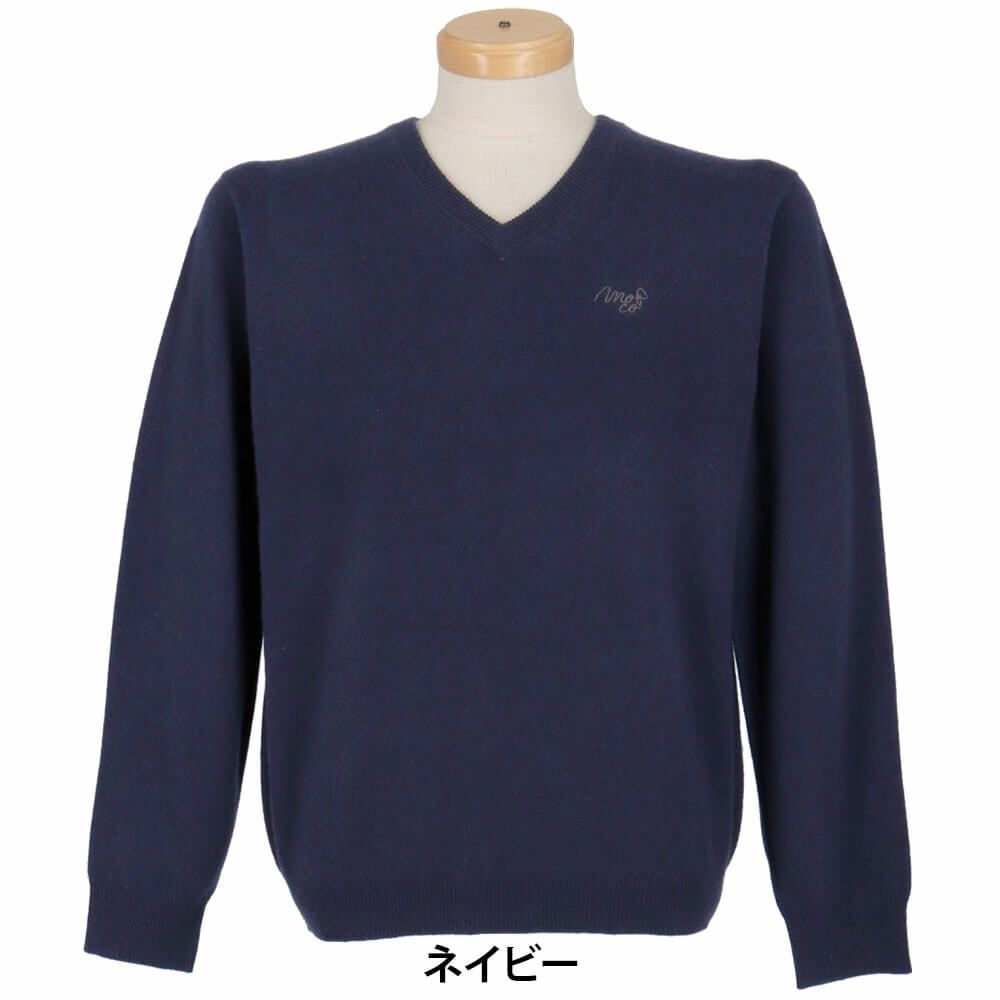 MOCO モコ　メンズ カシミヤ 長袖 Vネック セーター 21-1252030　2025年モデル 詳細13