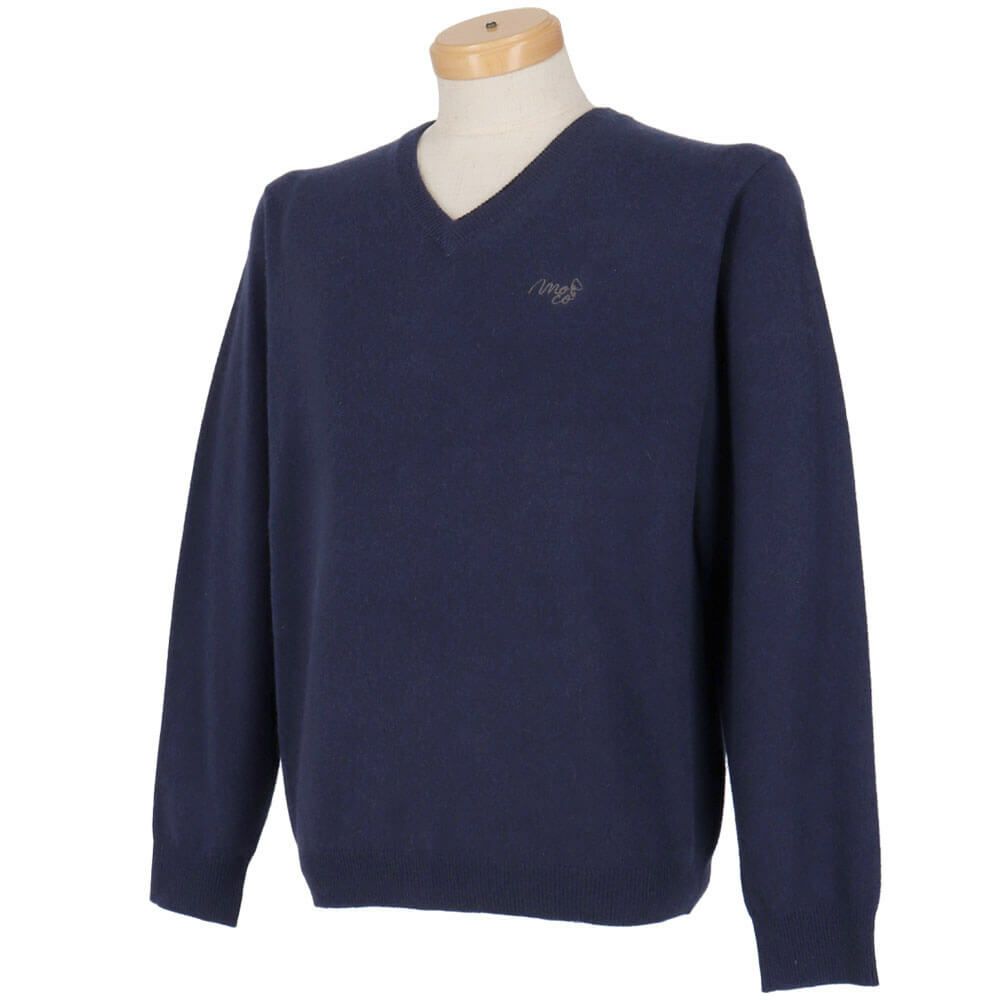 MOCO モコ　メンズ カシミヤ 長袖 Vネック セーター 21-1252030　2025年モデル 詳細15
