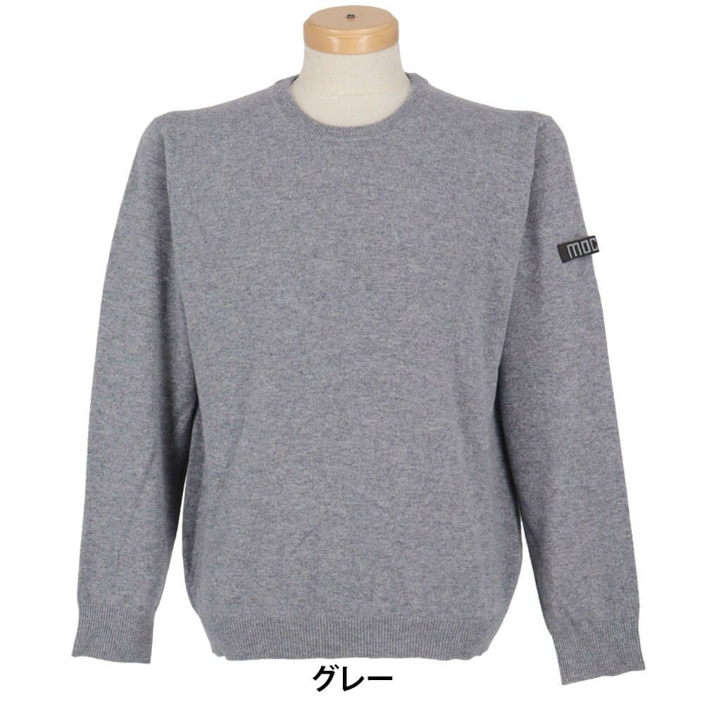 MOCO モコ　メンズ カシミヤ 長袖 クルーネック セーター 21-1252031　2025年モデル 詳細2