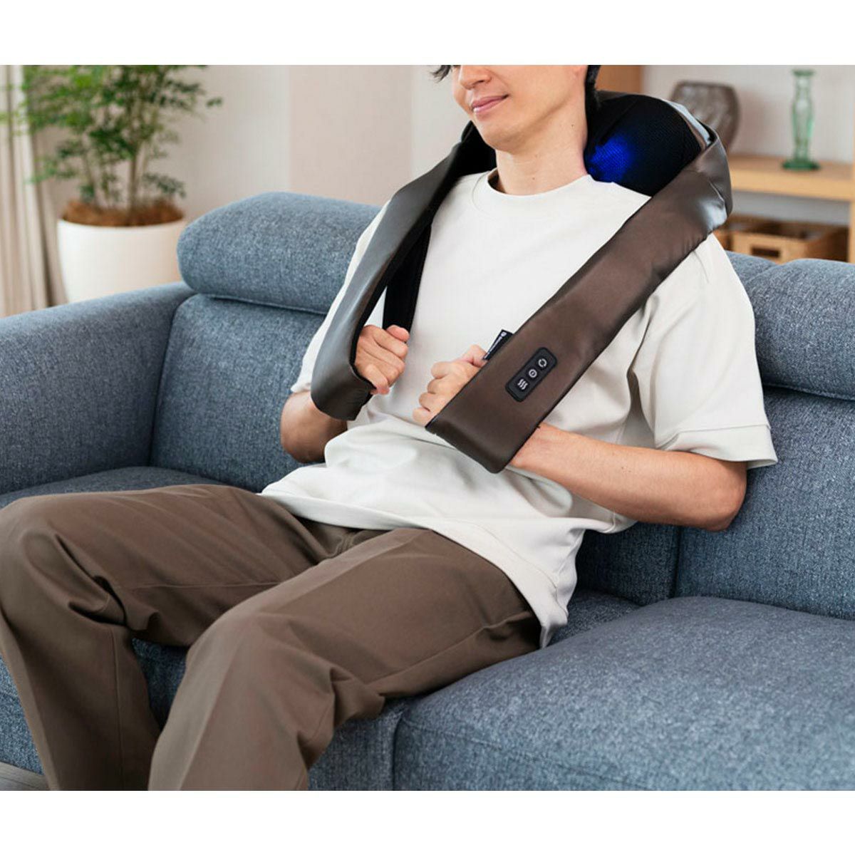 ドクターエア DOCTORAIR　3Dネックマッサージャー プレミアム　MN-05 ブラウン 詳細6