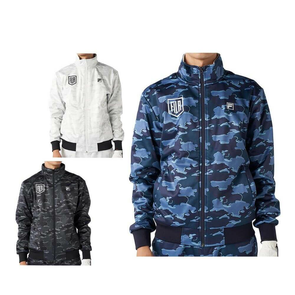 フィラ FILA　メンズ カモフラ柄 長袖 フルジップ ボンディング ブルゾン 785-291Y