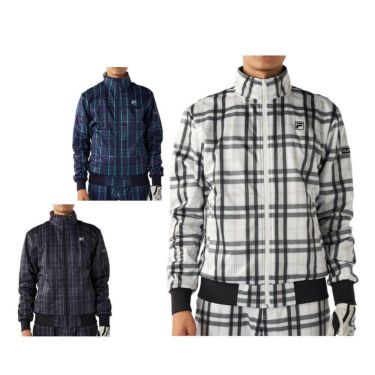 フィラ FILA　メンズ チェック柄 長袖 フルジップ ボンディング ブルゾン 785-292Y 詳細1