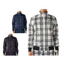 フィラ FILA　メンズ チェック柄 長袖 フルジップ ボンディング ブルゾン 785-292Y