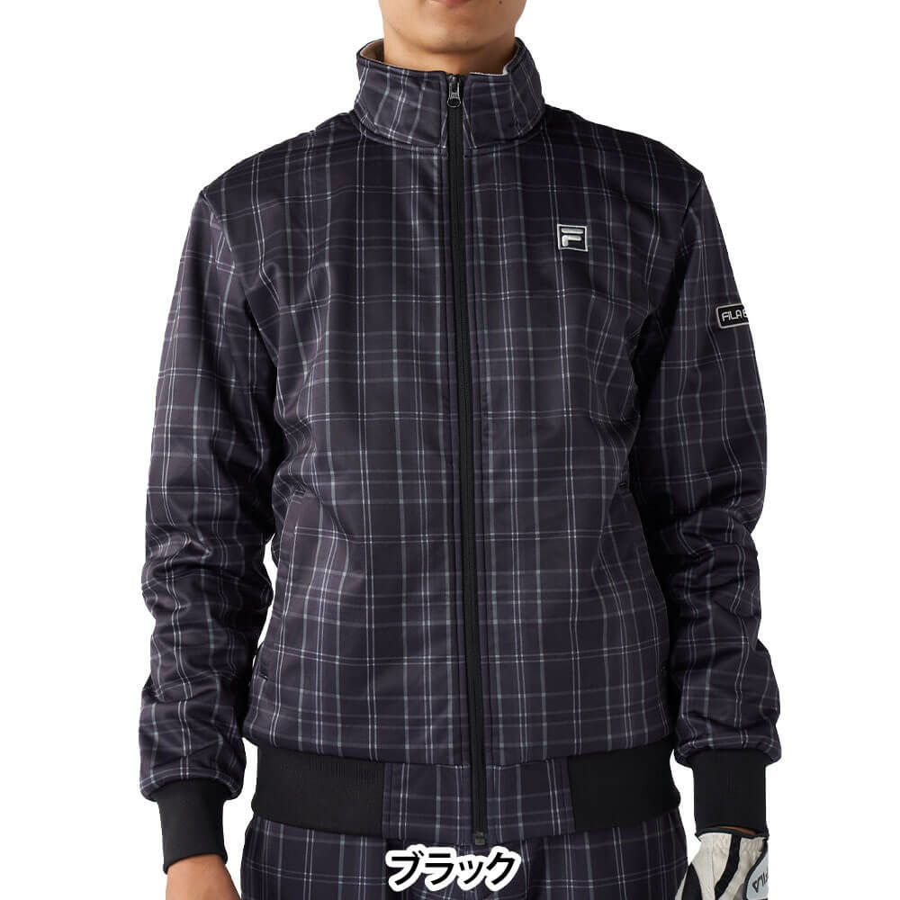 フィラ FILA　メンズ チェック柄 長袖 フルジップ ボンディング ブルゾン 785-292Y 詳細2