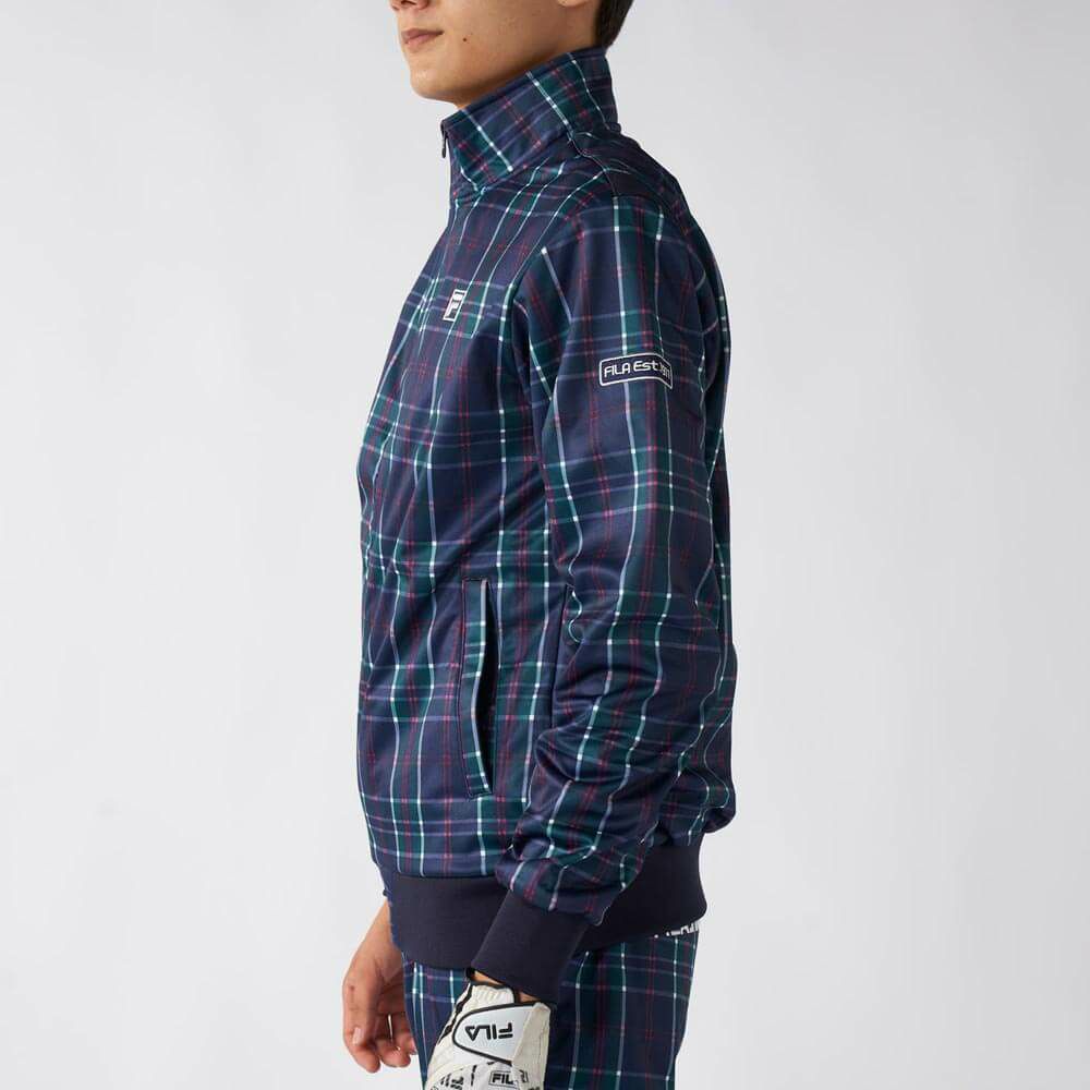 フィラ FILA　メンズ チェック柄 長袖 フルジップ ボンディング ブルゾン 785-292Y 詳細7