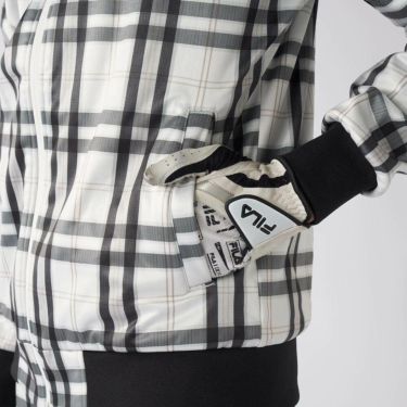 フィラ FILA　メンズ チェック柄 長袖 フルジップ ボンディング ブルゾン 785-292Y 詳細12