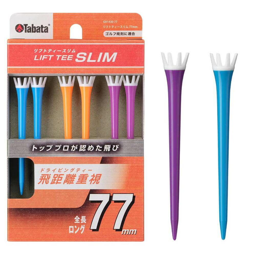 タバタ Tabata　LIFT TEE SLIM リフトティー スリム ロング 77mm GV1430 77 B ビビッドカラー 77mm/ビビッドカラー