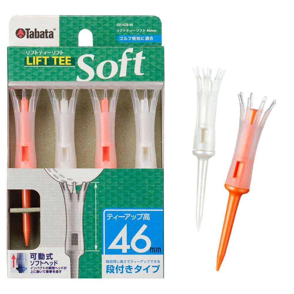 タバタ Tabata　LIFT TEE Soft リフトティー ソフト 超ロング 46mm GV1428 46 B パッションフレッシュオレンジ 46mm/パッションオレンジ