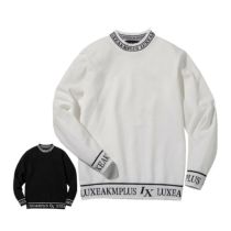 リュクスエイケイエムプラス　メンズ ヘムライン 長袖 モックネック ニット LAK-25011　2025年モデル