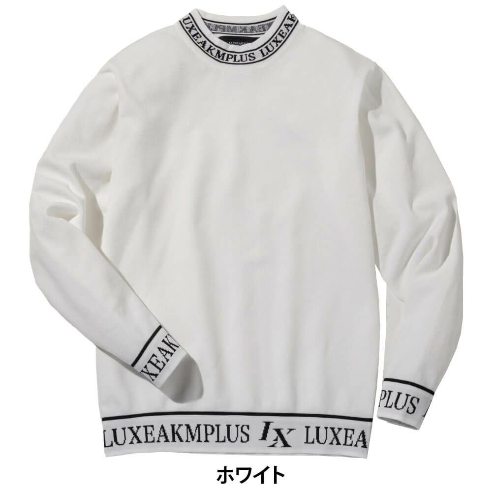 リュクスエイケイエムプラス　メンズ ヘムライン 長袖 モックネック ニット LAK-25011　2025年モデル 詳細1 詳細2