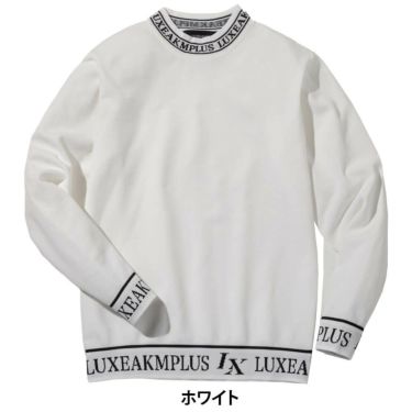 リュクスエイケイエムプラス　メンズ ヘムライン 長袖 モックネック ニット LAK-25011　2025年モデル 詳細1 詳細2