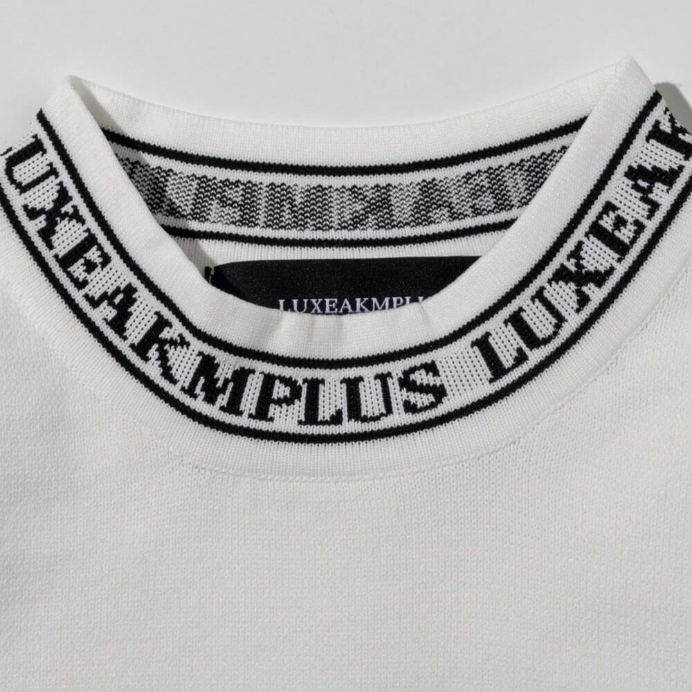 リュクスエイケイエムプラス　メンズ ヘムライン 長袖 モックネック ニット LAK-25011　2025年モデル 詳細1 詳細3