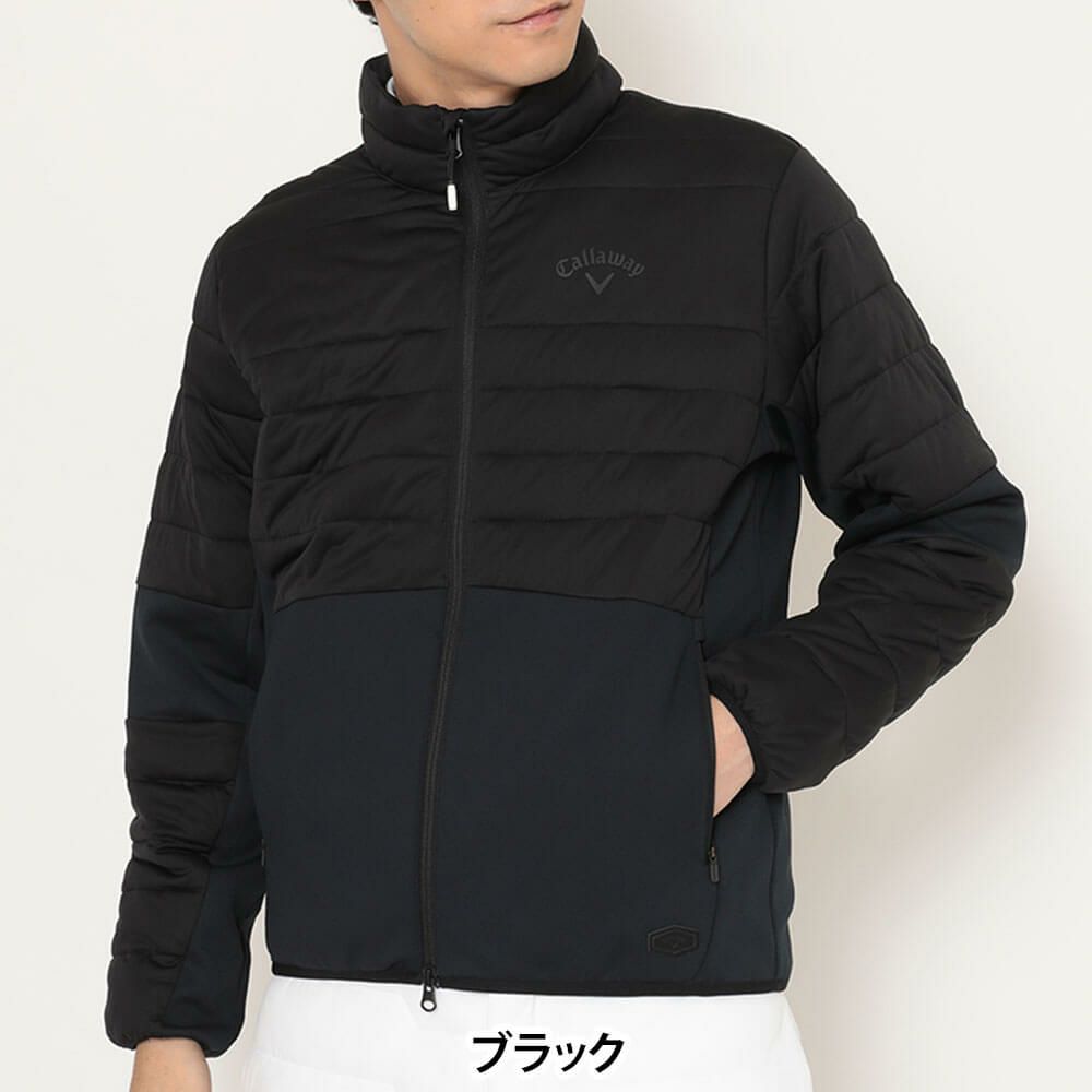 キャロウェイ Callaway　メンズ スターストレッチ 長袖 中綿&裏起毛スムース スウェット ブルゾン C25217106　2025年モデル 詳細1 詳細2