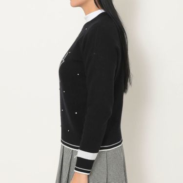 キャロウェイ Callaway　レディース クルーネック 長袖 ラインストーン付き ニット C25218201　2025年モデル 詳細1 詳細4