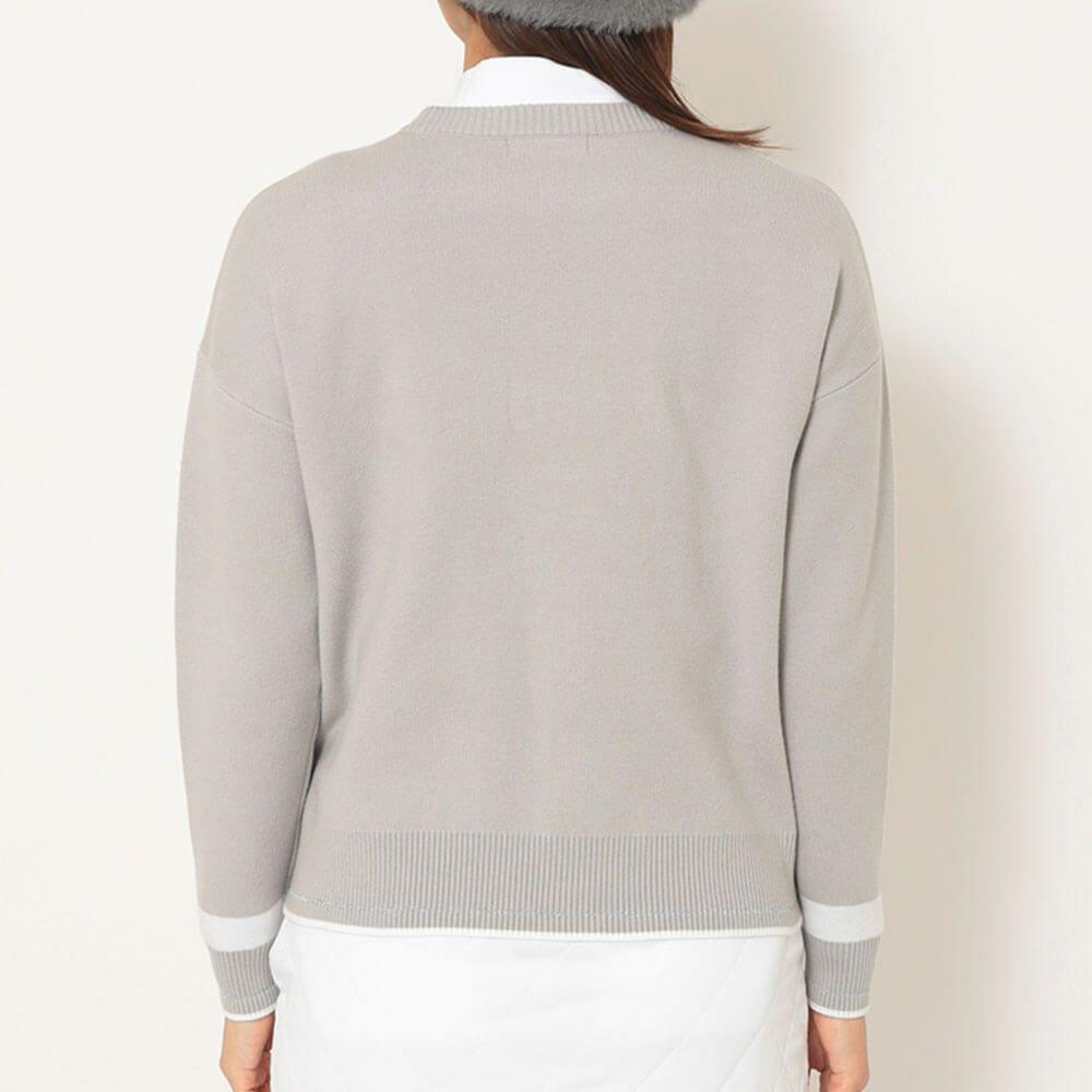 キャロウェイ Callaway　レディース クルーネック 長袖 ラインストーン付き ニット C25218201　2025年モデル 詳細1 詳細6