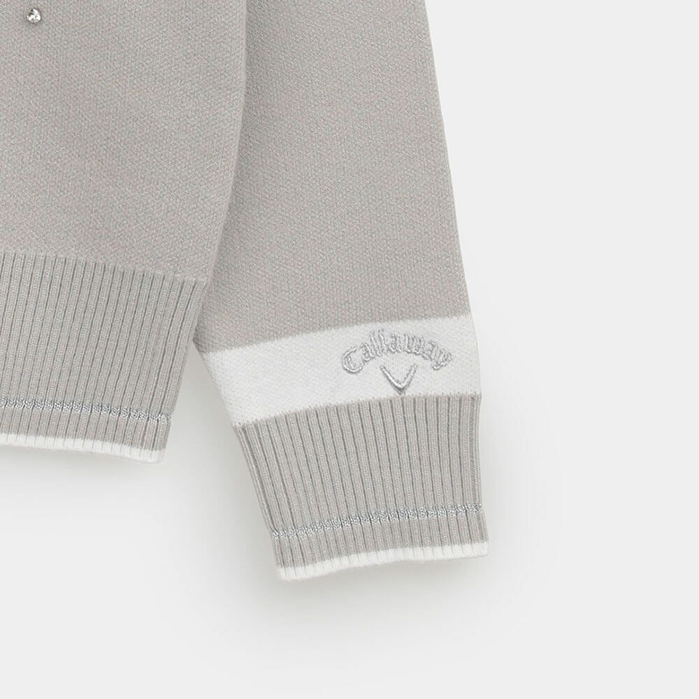 キャロウェイ Callaway　レディース クルーネック 長袖 ラインストーン付き ニット C25218201　2025年モデル 詳細1 詳細8