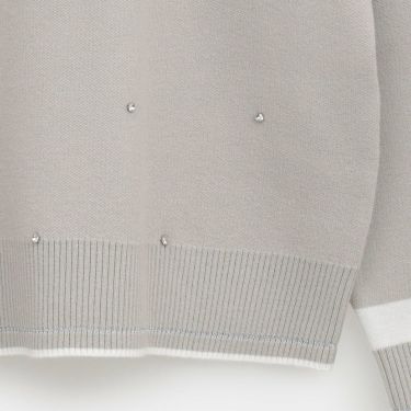 キャロウェイ Callaway　レディース クルーネック 長袖 ラインストーン付き ニット C25218201　2025年モデル 詳細1 詳細9