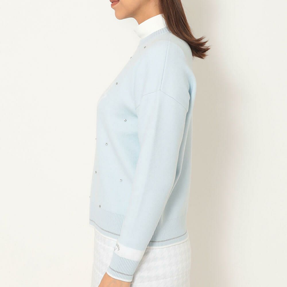 キャロウェイ Callaway　レディース クルーネック 長袖 ラインストーン付き ニット C25218201　2025年モデル 詳細1 詳細16