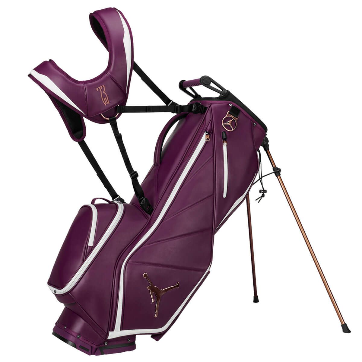 Jordan ジョーダン FADEAWAY フェイドアウェイ プレミアム スタンド キャディバッグ JD9902 615 ボルドー/セイル/メタリックゴールド ボルドー/セイル/ゴールド