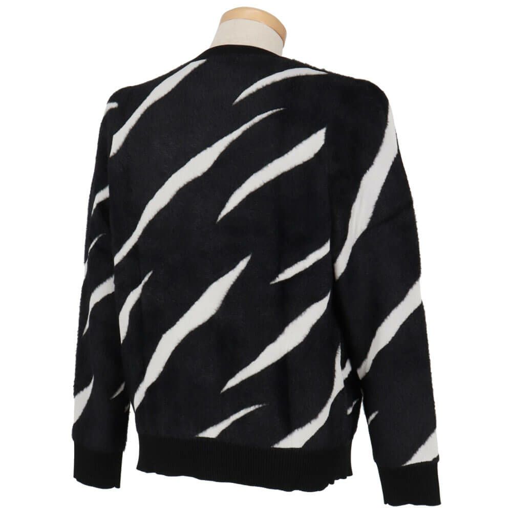 ジャックバニー Jack Bunny!!　メンズ 12Gダブルジャガード クルーネックニット 長袖 セーター 262-5270155　2025年モデル ブラック 詳細2