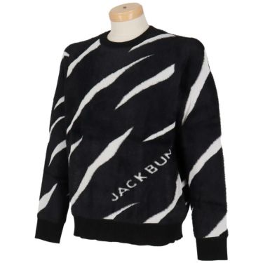 ジャックバニー Jack Bunny!!　メンズ 12Gダブルジャガード クルーネックニット 長袖 セーター 262-5270155　2025年モデル ブラック 詳細3
