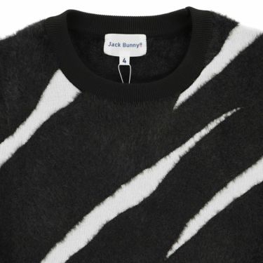 ジャックバニー Jack Bunny!!　メンズ 12Gダブルジャガード クルーネックニット 長袖 セーター 262-5270155　2025年モデル ブラック 詳細4
