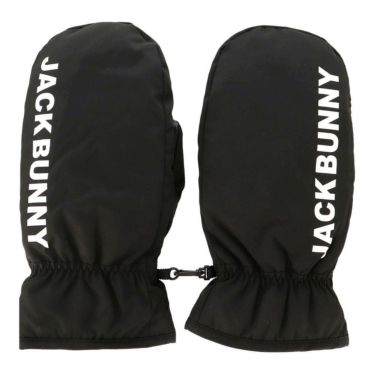 ジャックバニー Jack Bunny!!　裏起毛 ロゴデザイン ミトン 262-5283122 010 ブラック　2025年モデル  ブラック