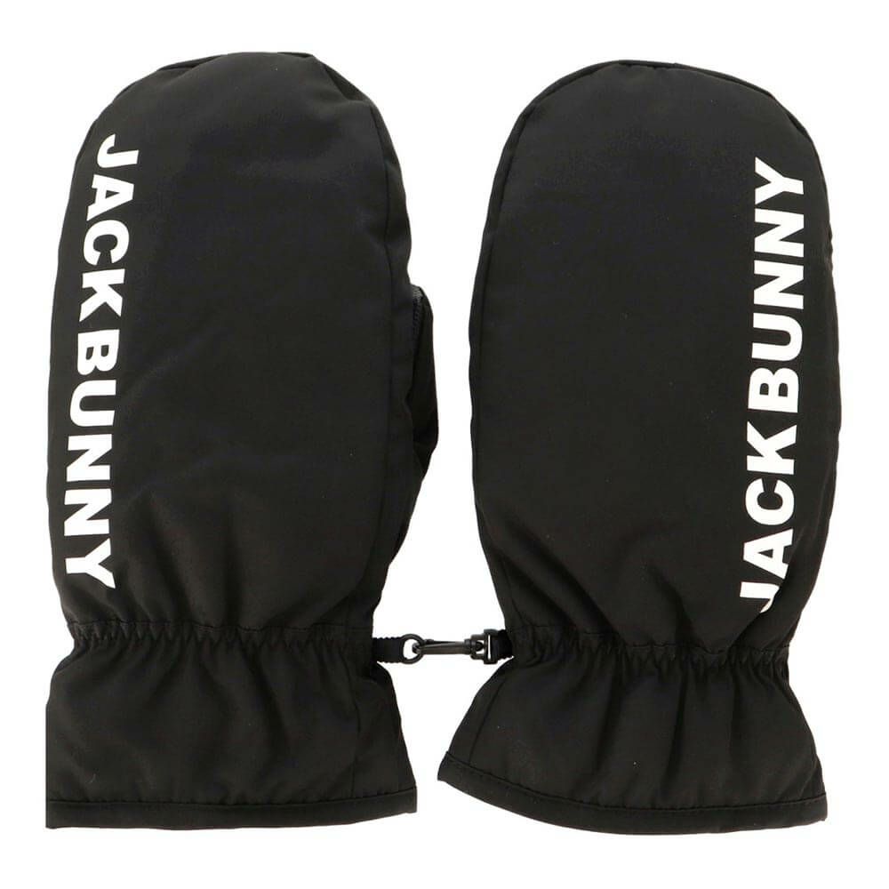 ジャックバニー Jack Bunny!!　裏起毛 ロゴデザイン ミトン 262-5283122 010 ブラック　2025年モデル  ブラック