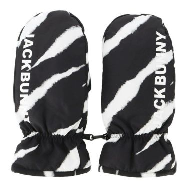 ジャックバニー Jack Bunny!!　裏起毛 ロゴデザイン ミトン 262-5283122 011 ゼブラ　2025年モデル  ゼブラ