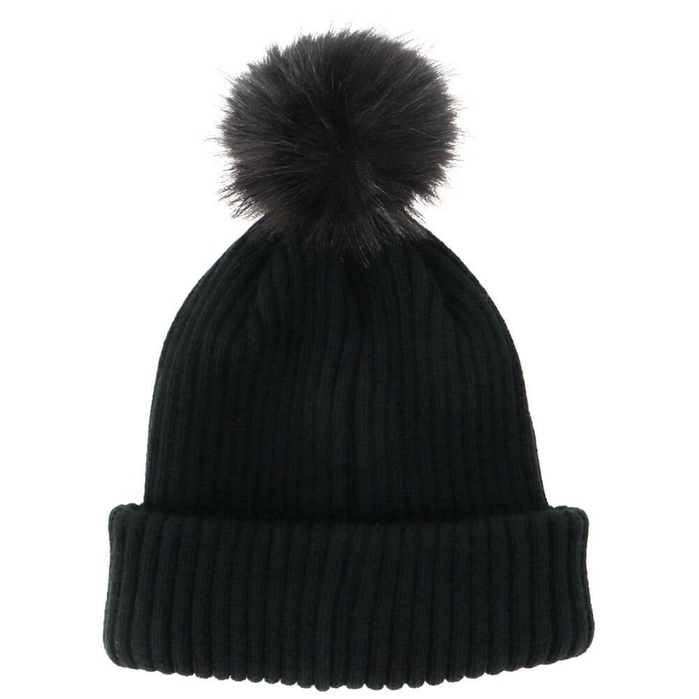 ジャックバニー Jack Bunny!!　ファー大梵天付 ニットキャップ 262-5287104 010 ブラック　2025年モデル  ブラック 詳細2