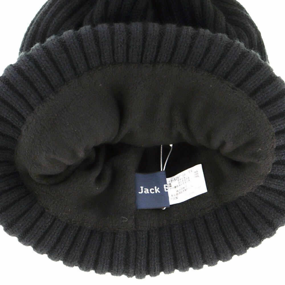 ジャックバニー Jack Bunny!!　ファー大梵天付 ニットキャップ 262-5287104 010 ブラック　2025年モデル  ブラック 詳細3