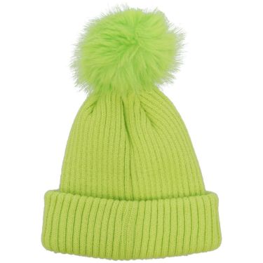 ジャックバニー Jack Bunny!!　ファー大梵天付 ニットキャップ 262-5287104 060 イエロー　2025年モデル  イエロー 詳細2