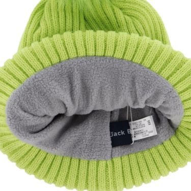 ジャックバニー Jack Bunny!!　ファー大梵天付 ニットキャップ 262-5287104 060 イエロー　2025年モデル  イエロー 詳細3