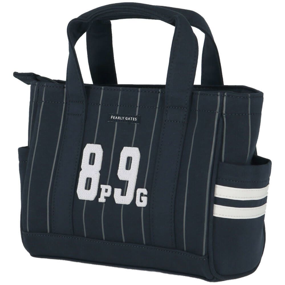 パーリーゲイツ PEARLY GATES　SMILEチャーム付き ピンストライプ柄 カートバッグ 053-5281911 121 ネイビー　2025年モデル ネイビー 詳細3