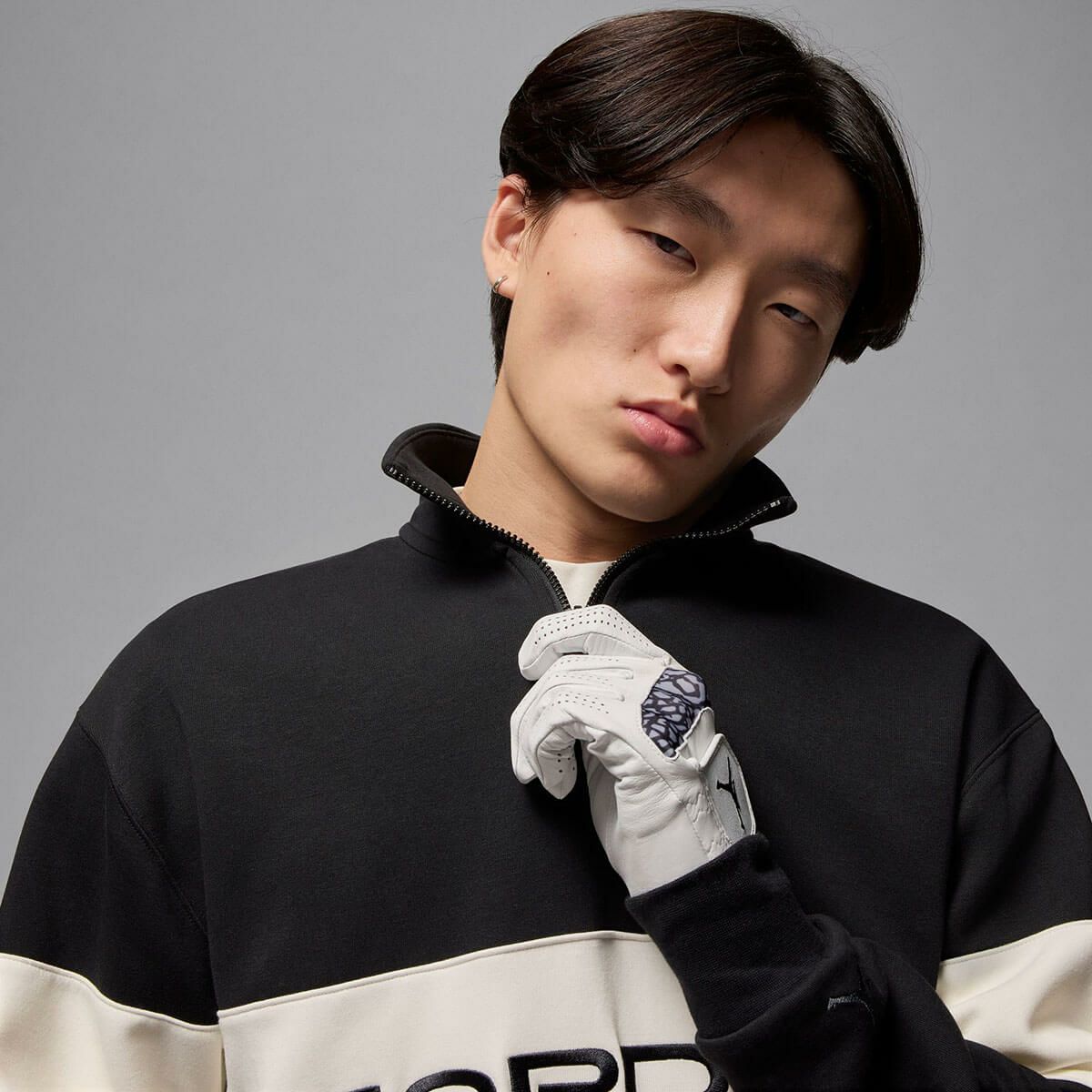 Jordan ジョーダン　メンズ フリース Dri-FIT ハーフジップ 長袖 HF9919 010 ブラック/セイル/ダークシャドウ 詳細6