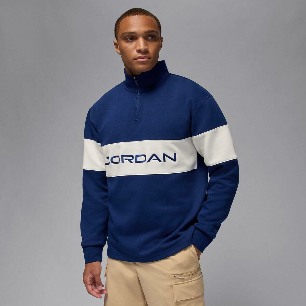 Jordan ジョーダン　メンズ フリース Dri-FIT ハーフジップ 長袖 HF9919 492 ブルーボイド/セイル/ブルーボイド 詳細4