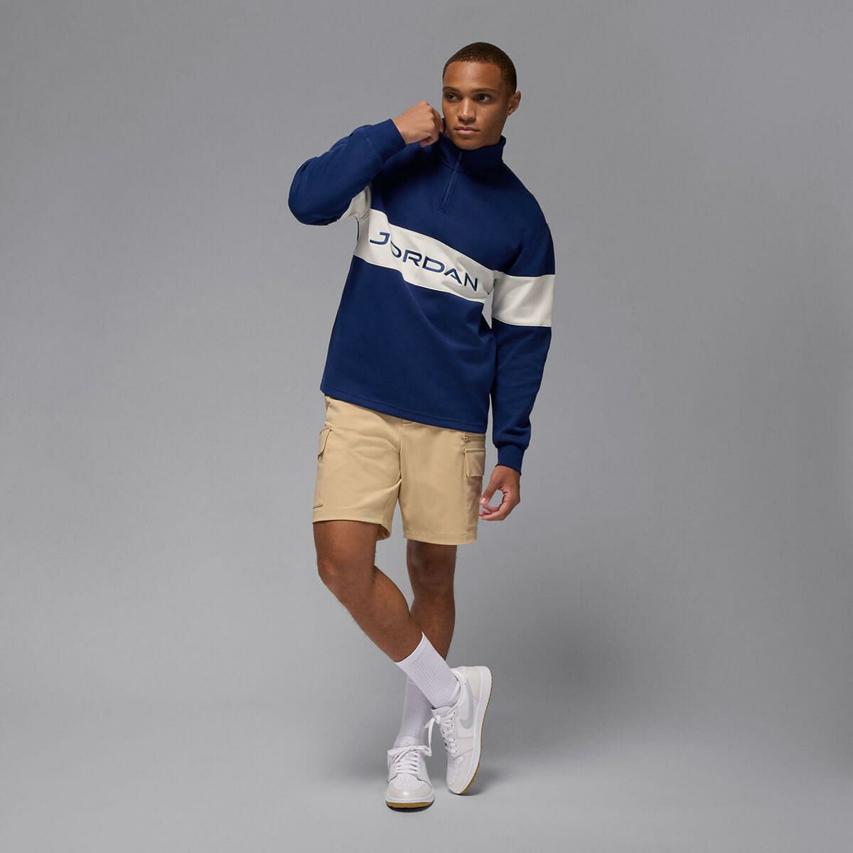 Jordan ジョーダン　メンズ フリース Dri-FIT ハーフジップ 長袖 HF9919 492 ブルーボイド/セイル/ブルーボイド 詳細6