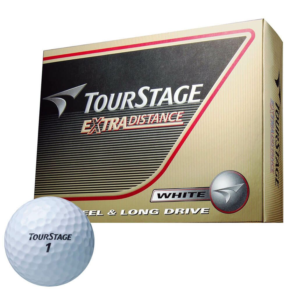 ブリヂストン TOURSTAGE EXTRA DISTNACE ツアーステージ エクストラディスタンス ゴルフボール 1ダース（12球入り）　ホワイト詳細1