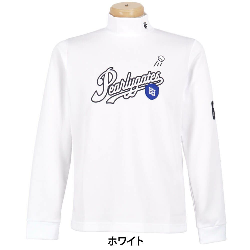 パーリーゲイツ PEARLY GATES　メンズ 鹿の子ダンボールゼブラ 長袖 ハイネック カットソー 053-5266001　2025年モデル 詳細1 詳細2